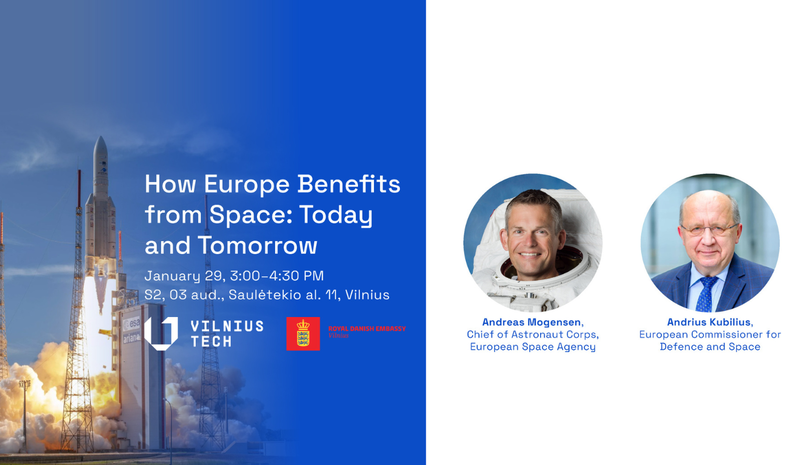 Kviečiame į diskusiją su astronautu Andreas Mogensen ir EK komisaru Andriumi Kubiliumi